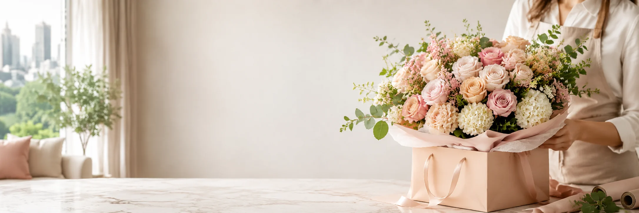 Fresh flowers arranged for same-day delivery