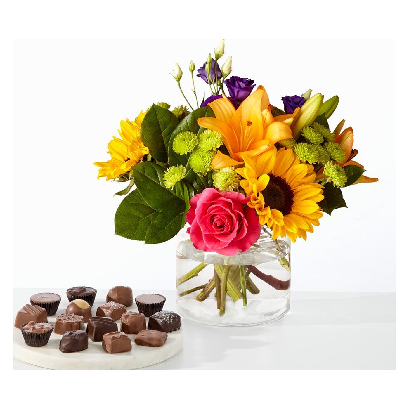 Best Day Bouquet and Chocolate Bundle flower arrangement