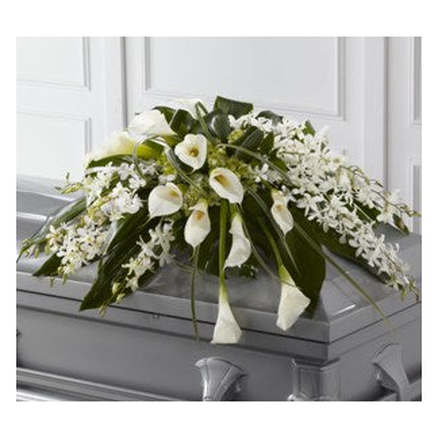 Angel Wings Casket Spray flower arrangement
