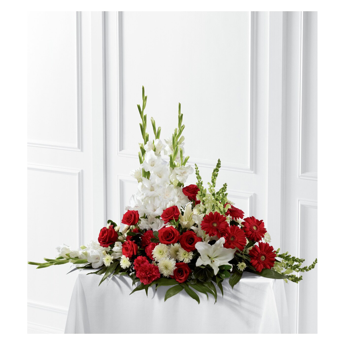 Crimson & White Arrangement flower arrangement